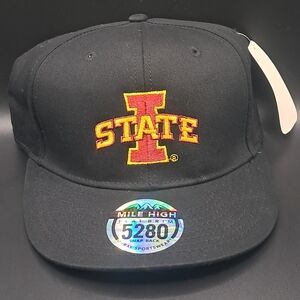 Black Iowa State Snapback Hat